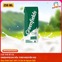 Sữa Tươi Tiệt Trùng Nguyên Kem GREENFIELDS (Hộp 250ml)